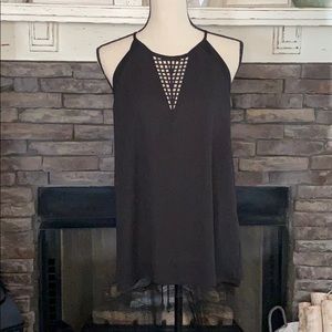 Women’s Lattice Detail Sleeveless Top